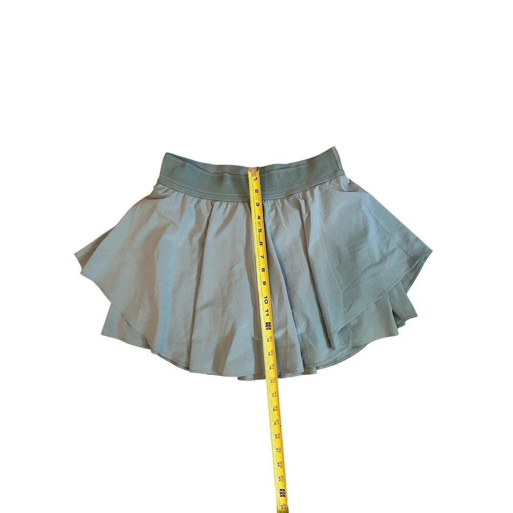 Lululemon Court Rival High Rise Skirt Green Tennis Skort LW8AH4T | Size 8